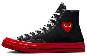 Converse Chuck Taylor All-Star 70 Hi Comme des Garcons PLAY Черный Красная межподошва