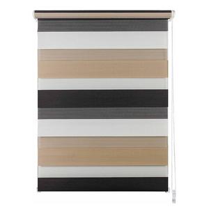 Двойная рулонная штора mydeco just-triple, полиэстер - черный / капучино - 140 x 160 см