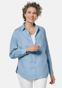 Блуза GOLDNER Leinen, цвет regattablau/melange