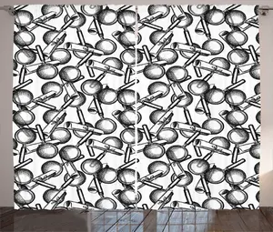 Штора ABAKUHAUS в деревенском стиле, с рисунком Диплом и увеличительное стекло, универсальная, для гостиной, с петлями и крючками, 280 x 225 см, цвет: белый, серый, кола Abakuhaus