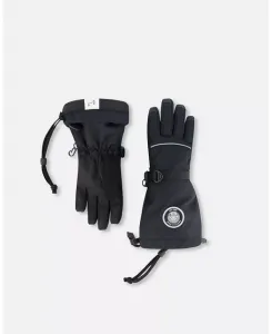 Детские унисекс зимние перчатки Teknik черные - для детей Deux Par Deux