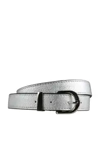 COLLEZIONE ALESSANDRO синтетический ремень "Shiny" из металлизированного материала, серебристый