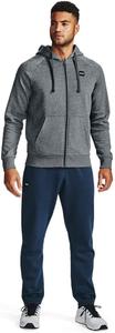 Толстовка Under Armour Rival Fleece с молнией, Pitch Gray Light Heather (012)/Onyx White