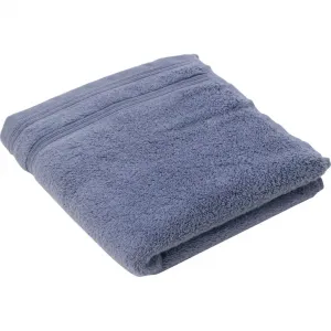 Полотенца Monaco в наборе, однотонные цвета, с волнистой каймой, чистый хлопок Gözze, темно-синий