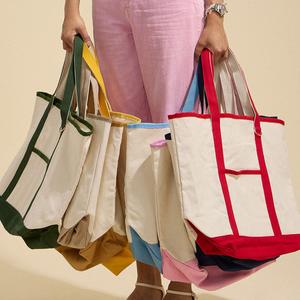 Большая классическая холщовая сумка-шоппер FASHNZFAB, красный