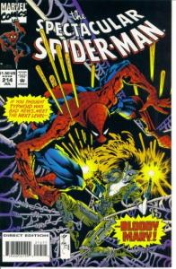 The Spectacular Spider-Man #214 : Bloody Justice (Marvel Comics) (Marvel Comics)