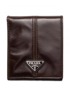 Prada кошелек с логотипом, коричневый