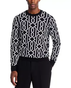 Свитер с круглым вырезом Souvawn Hugo, черный