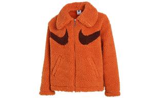 Бархатная куртка женская оранжево-красная Nike