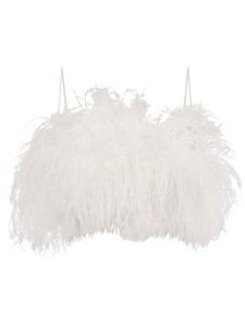 Топ с перьями Philosophy Di Lorenzo Serafini, белый