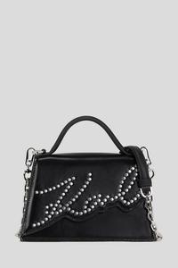 Кожаная сумка Karl Lagerfeld, черный