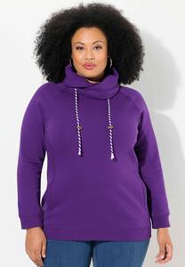 Толстовка RAGLANFORM Ulla Popken, темно-фиолетовый