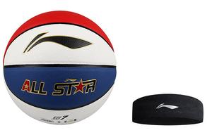 LINING Баскетбольный мяч CBA All Star PU красный белый синий размер 7 тренировочный