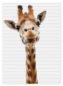 Коврик для душа Wallario, нескользящий коврик, коврик для ванной, коврик для двери, голова жирафа, размер примерно 70 х 50 см, коричневый