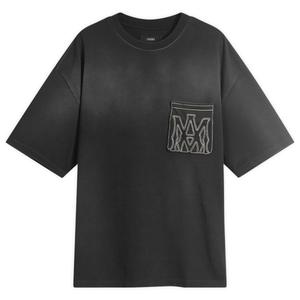 Футболка большого размера с контуром Ma Amiri, черный