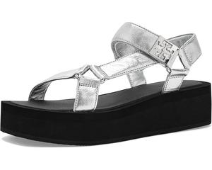 Женские сандалии Tory Burch Mellow Platform, Silver/Perfect Black/Silver