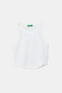 Детский хлопковый топ United Colors Of Benetton, белый