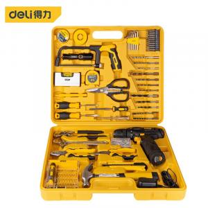 Ручная дрель Deli, бытовой набор DL1085L, перезаряжаемая литиевая дрель, электрическая отвертка, набор электроинструментов из 85 предметов