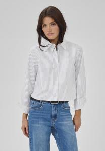 Блуза My Essential Wardrobe Button-down blouse, Pearlblue Stiped/White