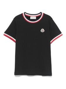 Moncler Enfant футболка Tricolor, черный