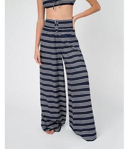 Женские брюки-палаццо на пуговицах WeWoreWhat, Dk navy/offwh