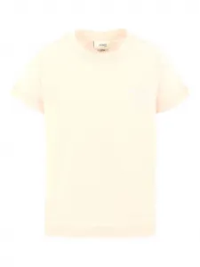 Футболка с вышитым логотипом FENDI KIDS, розовый