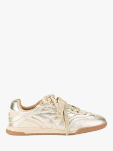 Levon Quilted Lace Up Trainers KG Kurt Geiger, Gold