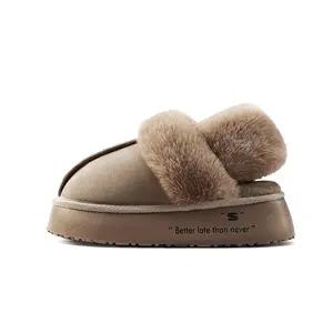 CHIKOKU Замшевые тапочки для улицы повседневная обувь женские малый угольно-серый, цвет Small Carbon Gray