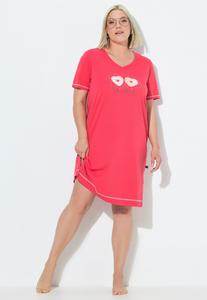 Ночная рубашка GRAPHIC SHORT SLEEVE V-NECK Ulla Popken, розовый