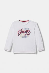 Детская хлопковая водолазка Guess, белый