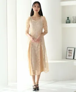 Платье с пышными рукавами, свадебное, вечернее платье, платье для встречи выпускников, платье для вечеринки, приглашение Pourvous, цвет Beige