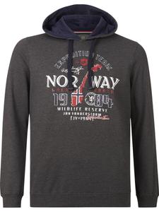 Толстовка с капюшоном Jan Vanderstorm Sweatshirt Hinricus, темно-серый