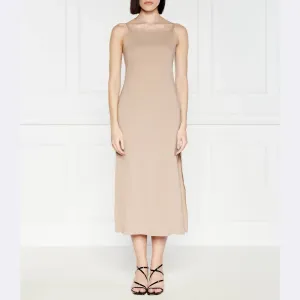 Льняное платье кабала Marella, бежевый