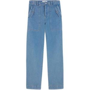 Широкие джинсы maison kitsuné с вышивкой fox Maison Kitsune, синий