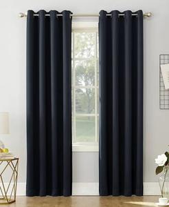 Энергосберегающая шторная штора Saxon Blackout с люверсами Sun Zero, синий