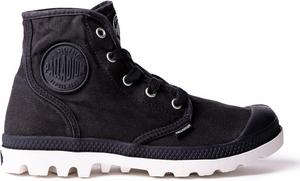 Женские ботинки Palladium Pampa Hi, веганские тканевые ботинки на шнуровке, Black/Marshmallow