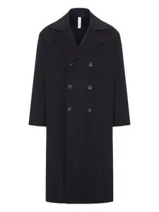 Двубортное шерстяное пальто Hevo, черный
