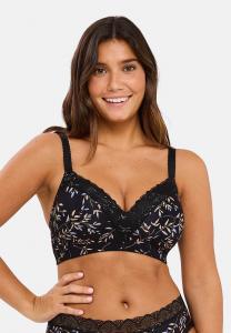 Бюстгальтер Sans Complexe Triangle bra, Feuilles Foncées/Black