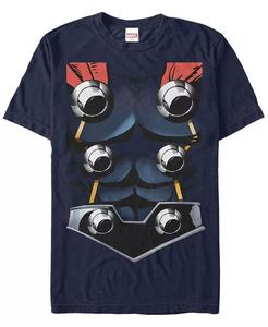 Мужская футболка с коротким рукавом Marvel Avengers Assemble Thor Suit Costume Fifth Sun, синий