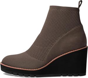 Женские ботильоны Eileen Fisher коричневые замшевые средней длины, повседневные, на все сезоны, с заостренным носком и устойчивым каблуком, без застежки