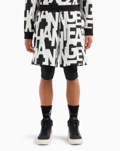 Мужские спортивные шорты с логотипом и завязками A|X Armani Exchange, Solid Blac