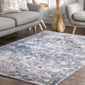 Ковер Vintage Lilah Medallion Area Rug nuLOOM, 61x91 см, синий
