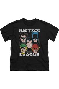 Футболка с коротким рукавом для подростков "Лига справедливости Америки: Главы государств" Gildan, черный