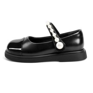 Детские кожаные туфли с нескользящей амортизацией и износостойкостью ST&SAT KIDS, черный