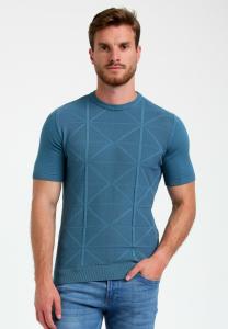 Футболка с принтом STRUCTURED TEE Gabbiano, светло-голубой