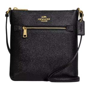 COACH Рюкзак из переработанной кожи через плечо мини женский черный