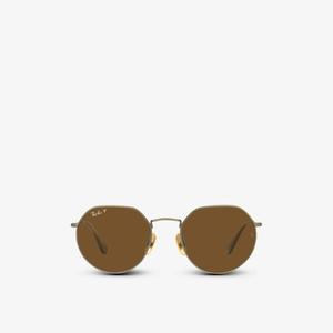 Солнцезащитные очки RB8165 в круглой оправе из кристаллов и титана Ray-Ban, желтый