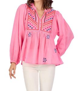 Маржо Украшенный топ в розовом Mudpie