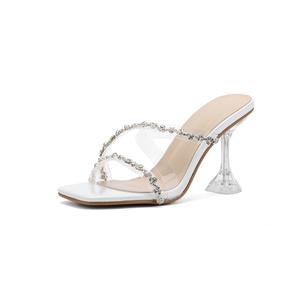 Сандалии с закрытым носком женские CAOT, White 7Cm