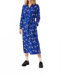 Силиконовое платье-рубашка в синем букете Part Two